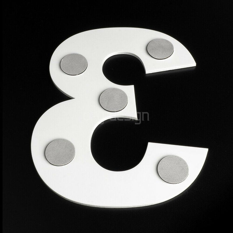Hausnummer Hochglanz Weiß Zahlen Buchstaben Türnummer, 3mm, 15cm höhe