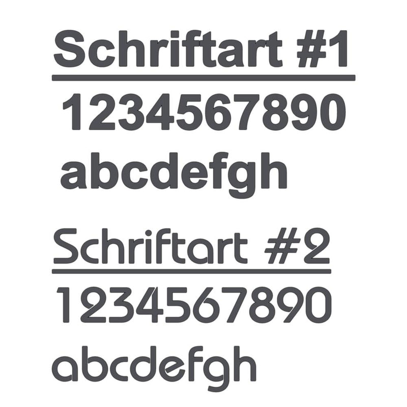Hausnummer Hochglanz SCHWARZ Zahlen Buchstaben Türnummer, 3mm, 20cm höhe